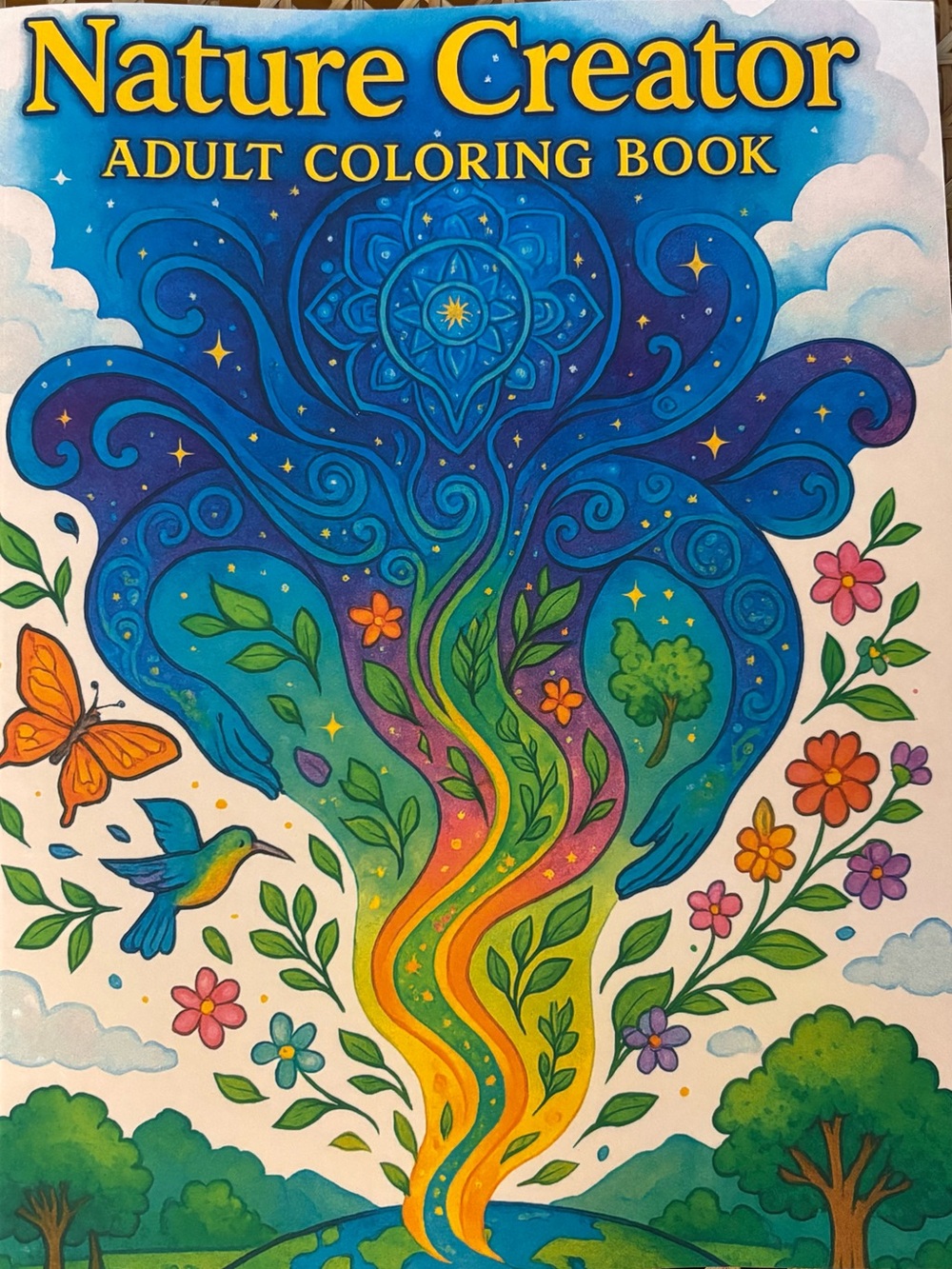 Nature creator adult coloring book